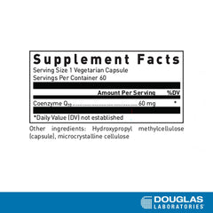 Front label of Douglas Laboratories Coenzyme Q-10 60mg bottle
