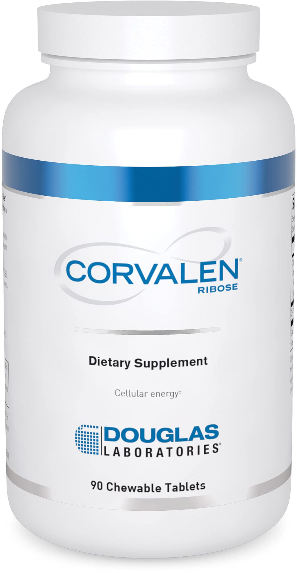 Douglas Laboratories Corvalen Chews bottle front for on-the-go energy support.