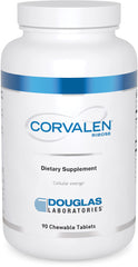 Douglas Laboratories Corvalen Chews bottle front for on-the-go energy support.