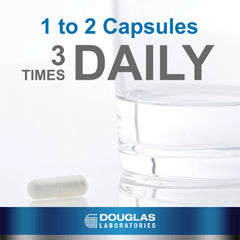 Close-up of L-Arginine 700 mg capsules by Douglas Laboratories