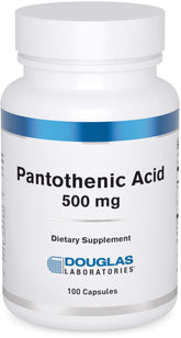 Front label of Douglas Laboratories Pantothenic Acid 500 mg 100 capsules bottle