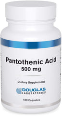 Douglas Laboratories Pantothenic Acid 500 mg bottle – front label
