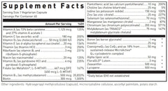 Close-up of Ultra Preventive 1 Daily bottle label