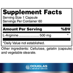 L-Arginine 500 mg capsules close-up