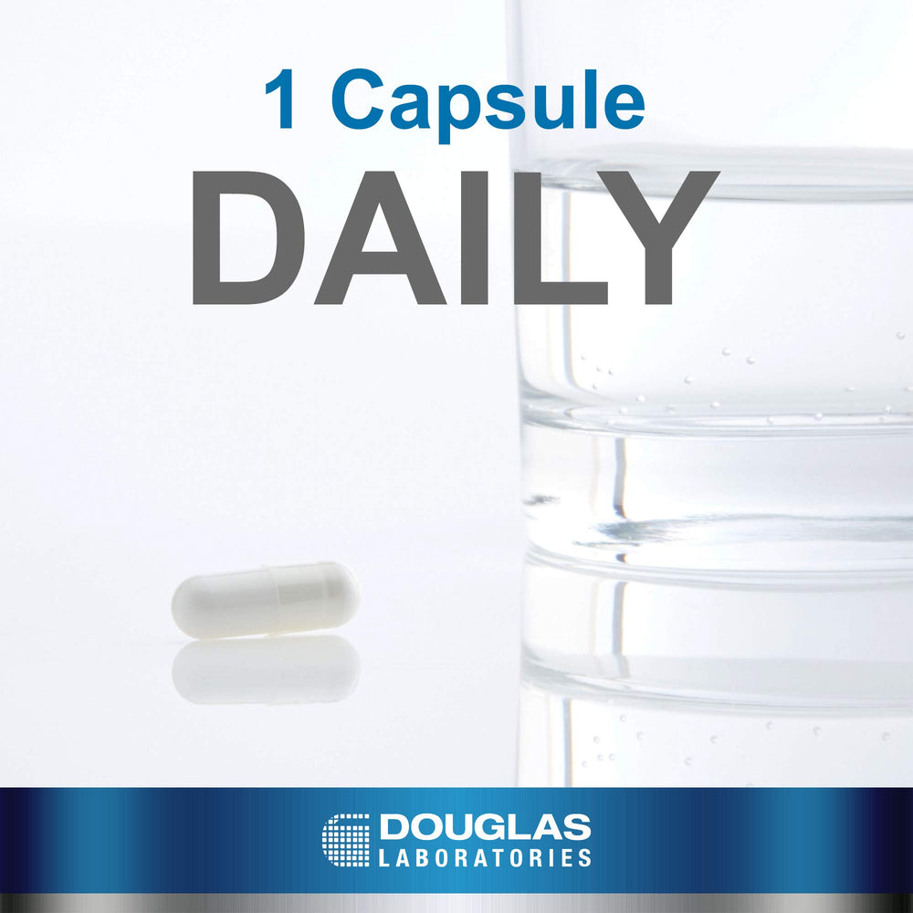 Choline Bitartrate capsules on white background