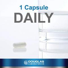 Choline Bitartrate capsules on white background