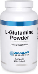 Front view of Douglas Laboratories L-Glutamine Powder bottle
