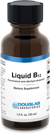 Bottle of Douglas Laboratories Liquid B12 with methylcobalamin, 1 fl oz