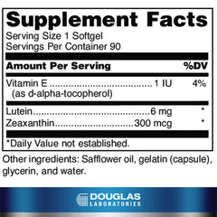 Lutein with Zeaxanthin for Vision product information and benefits