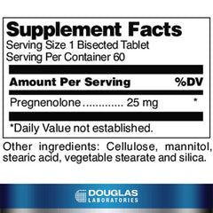 Close-up of Pregnenolone 25 mg tablets
