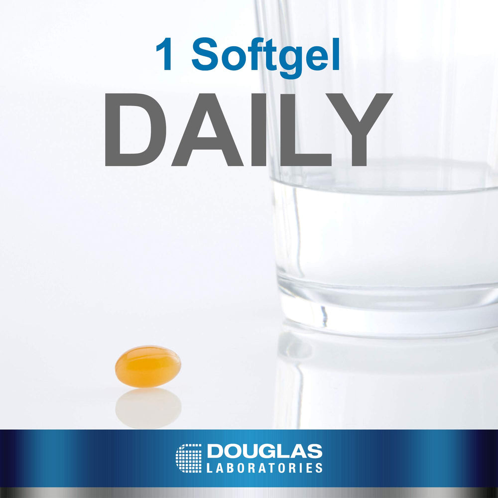 90 softgels bottle with label showing 400 IU Vitamin E and 50 mcg Selenium