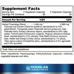TestoQuench for Women product label close-up