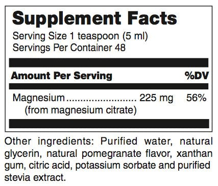 Douglas Laboratories Liquid Magnesium bottle - back label