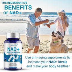 NAD+ and Resveratrol ingredients on product label