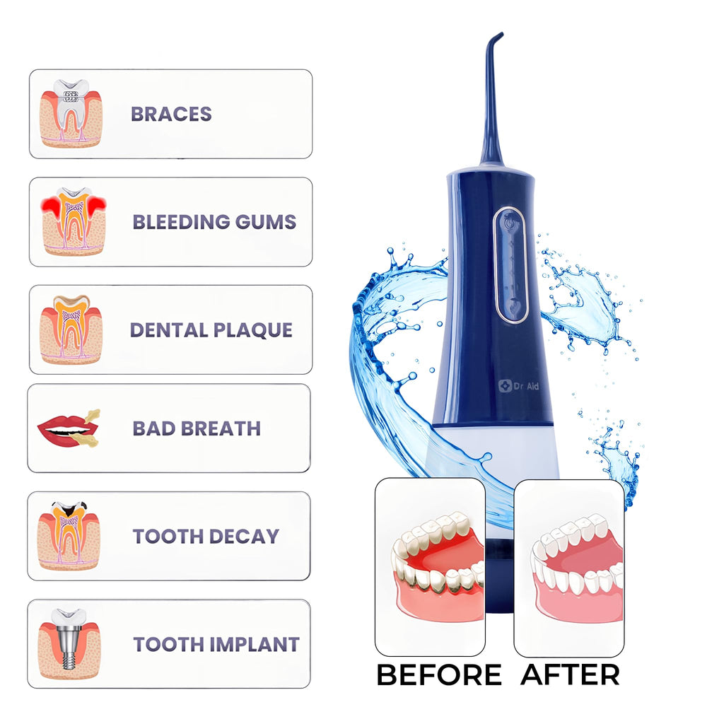 Five interchangeable rotating tips for cleaning