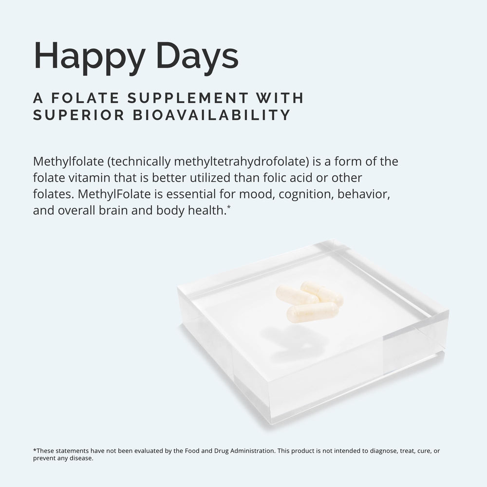 Front label of BrainMD Methylfolate bottle