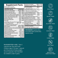 Close-up of NeuroVite Plus bottle label - gluten-free and 30 servings