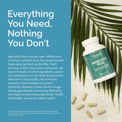 BrainMD NeuroVite Plus packaging and manufacturing facilities badge