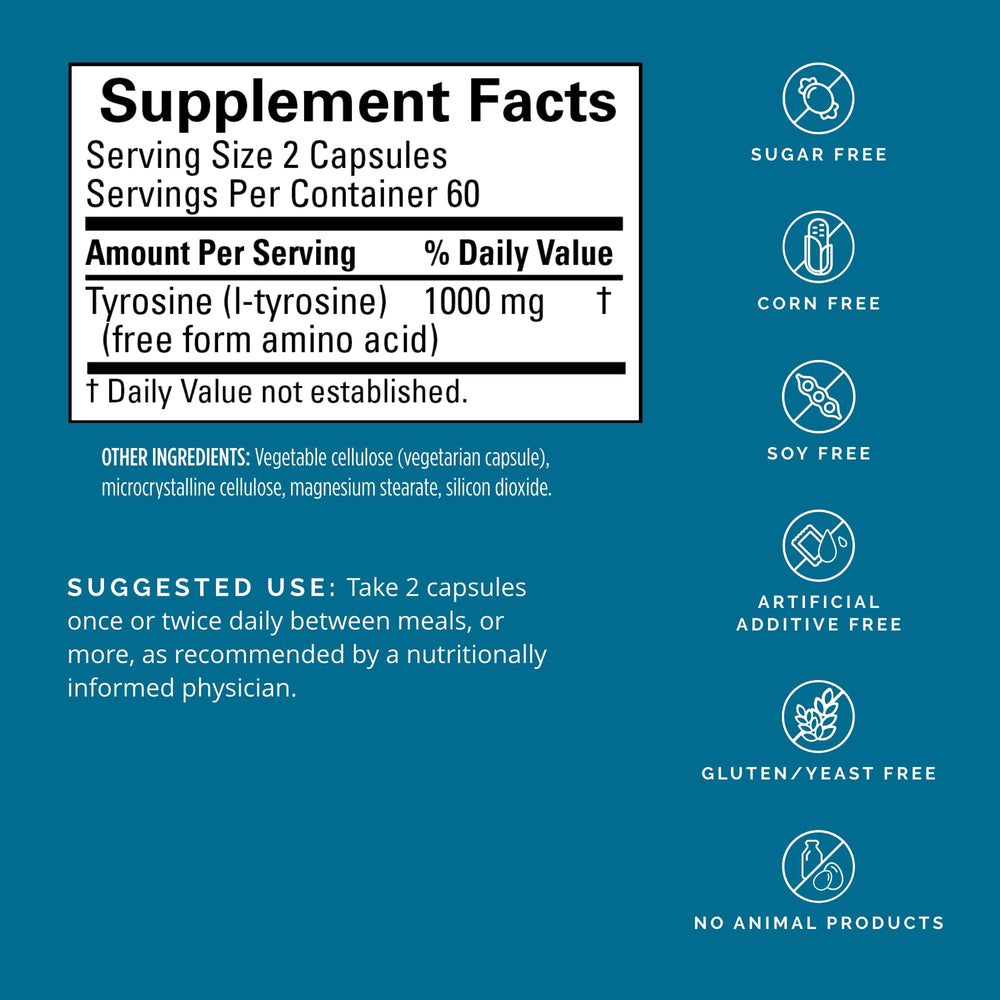 Dr Amen BrainMD Tyrosine 120 capsules front view