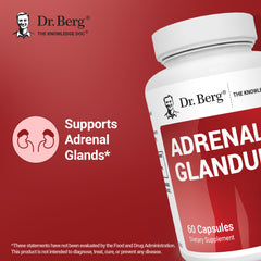 Dr. Berg Adrenal Glandular bottle - label close-up