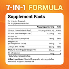 Nutrition facts panel of Dr. Berg D3 K2 bottle