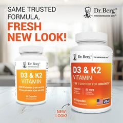 Vitamin D3 K2 5000 IU and label close-up