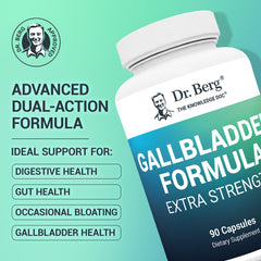 Side view of Dr. Berg Gallbladder Formula bottle
