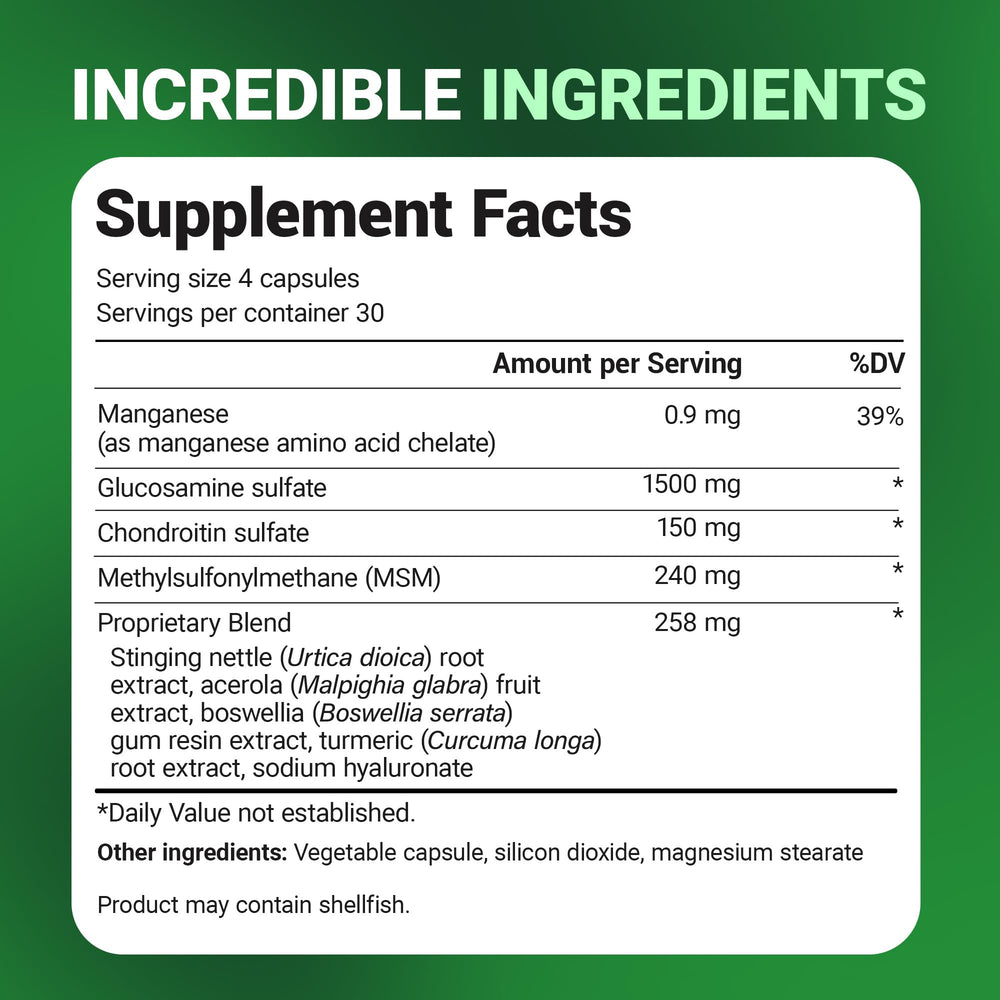 High-quality ingredients and proprietary blend claim