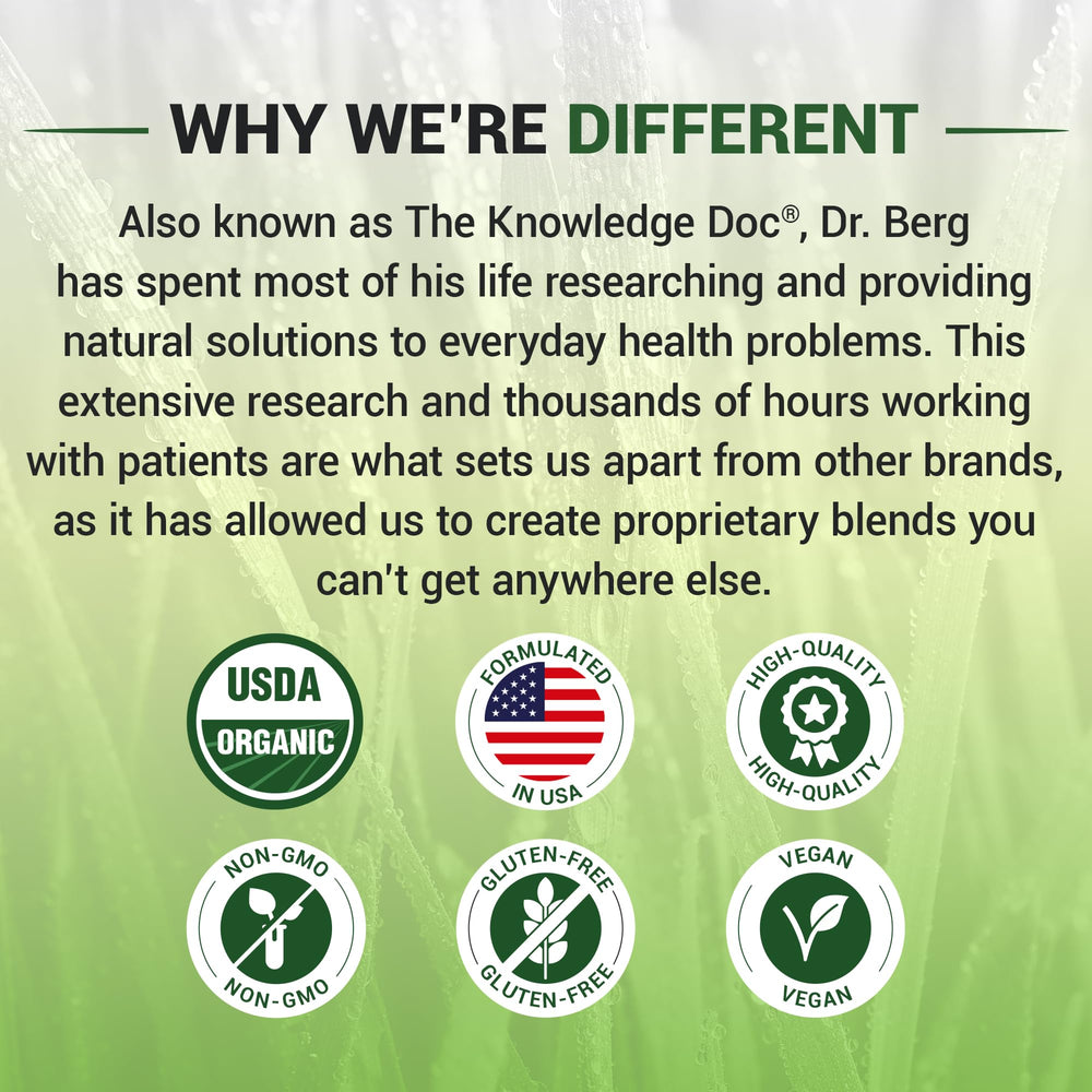 Dr. Berg Green Powder jar with lemon flavor