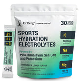 Dr. Berg Raspberry Lemon Flavor Hydration Electrolytes Powder with Pink Himalayan Salt