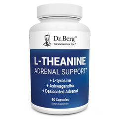 Dr. Berg L-Theanine 200mg bottle with 90 capsules