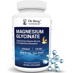 Dr. Berg Magnesium Glycinate capsules with maximum strength for high absorption