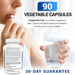 USA formulated magnesium supplement on white background