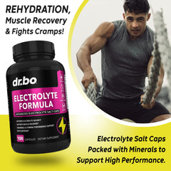 DR. BO electrolyte pills in use during training show practical performance support.