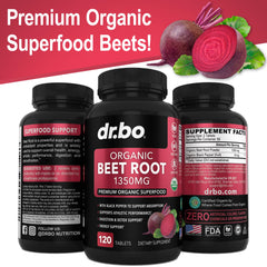 DR. BO nitric-oxide beets collage suggesting circulation support during active days.