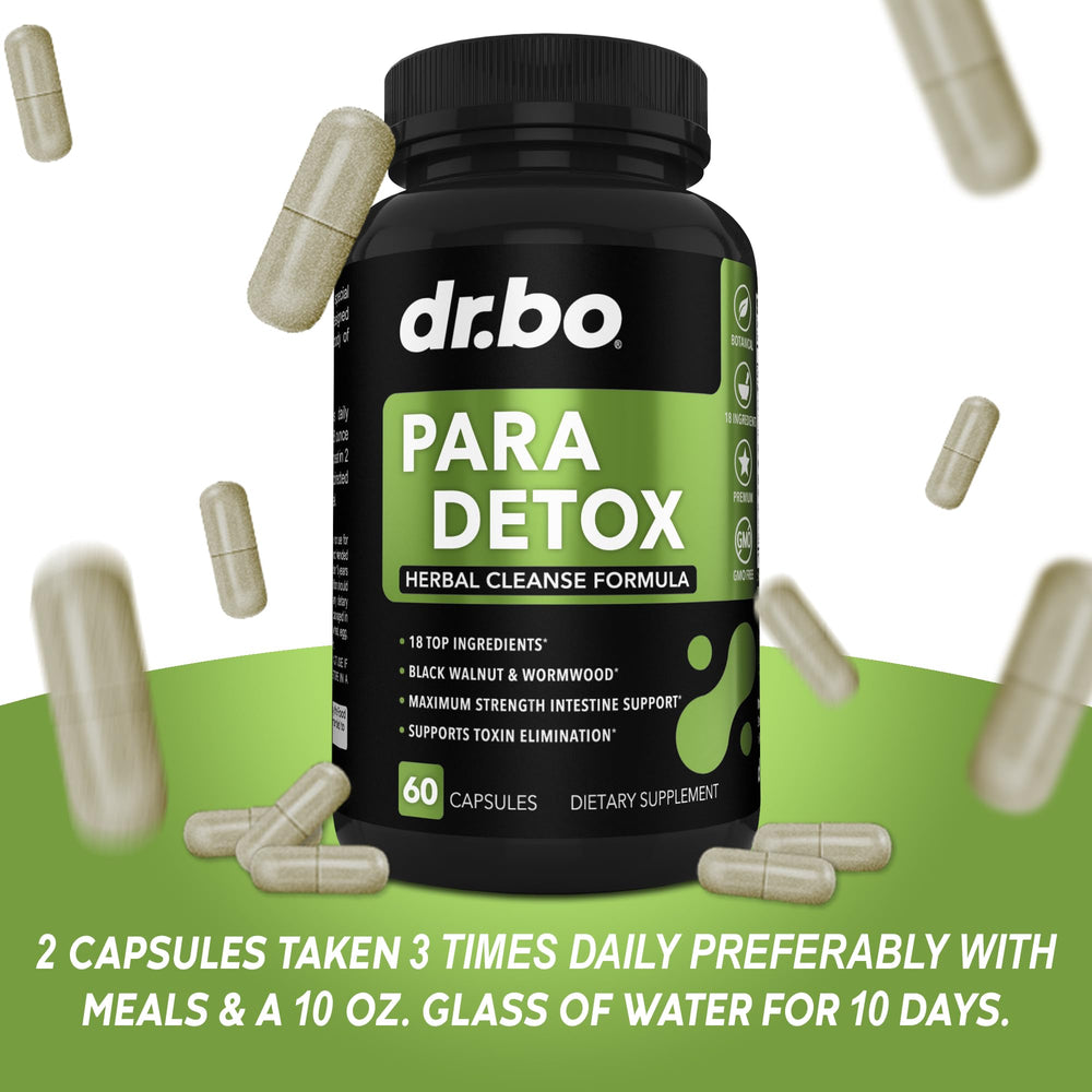 DR. BO para Cleanse pantry shelf image conveys accessible, everyday wellness support.