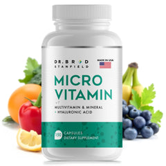Bottle of Dr Brad Stanfield Daily Low Dose Multivitamin for cognitive health and memory