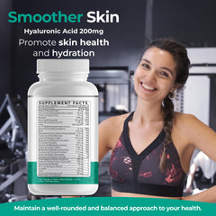 Hyaluronic Acid 200 mg for skin hydration and smoother skin