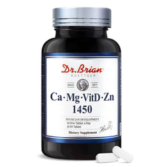 Front view of Dr. Brian Calcium Supplement bottle with label