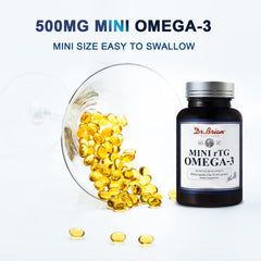 Close-up of rTG omega-3 capsules