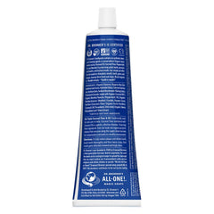 Packaging for Dr. Bronner's All-One Toothpaste Peppermint 5 oz