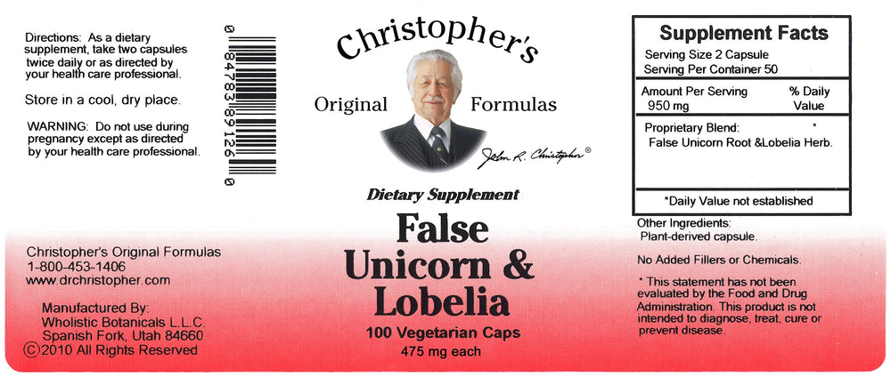 Packaging front of Dr. Christopher's herbal supplement