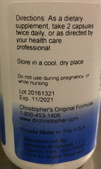 Capsules from Dr Christopher's Formula Glandular System bottle