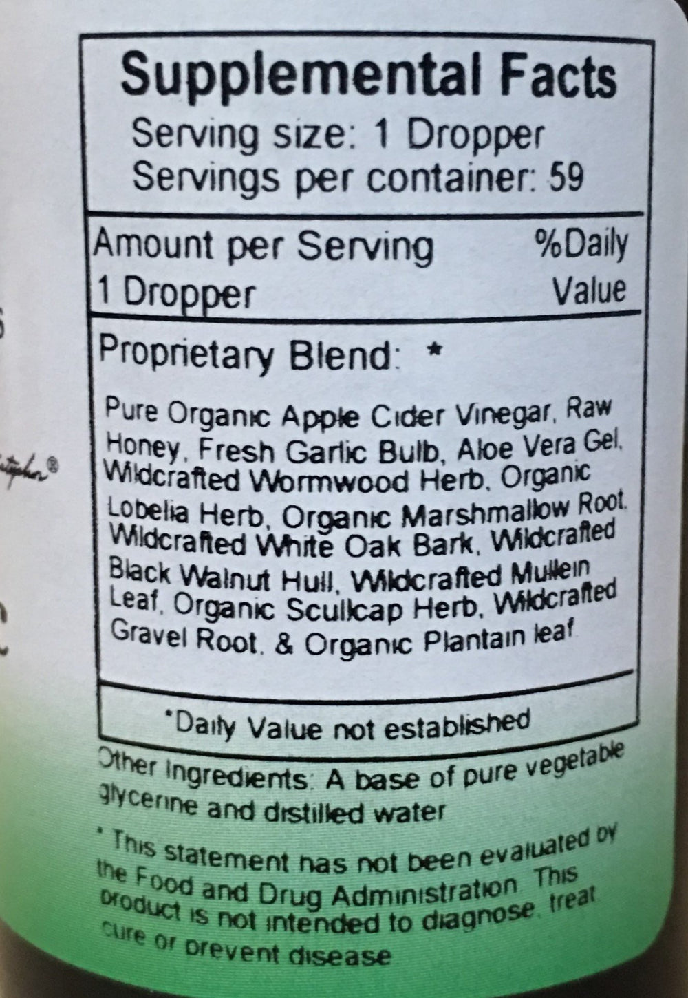 Garlic immune extract product by Dr. Christopher's 2 oz
