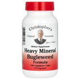Dr. Christopher's Formulas Heavy Mineral Bugleweed Formula bottle label – 400 mg, 100 capsules