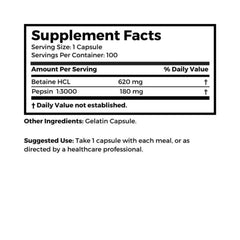 Dr Clark Store Betaine HCL on shelf for easy selection