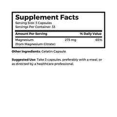 Front view of Dr. Clark Store Magnesium Citrate bottle with 100 capsules