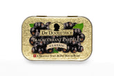 Front view of Dr. Doolittle’s Blackcurrant Soft Pastilles tin