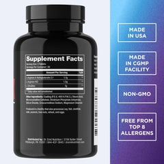Serving size showing 3150 mg L-Arginine + L-Citrulline