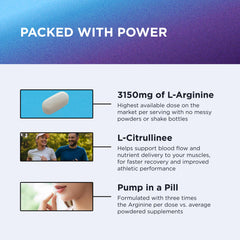 High-dose nitric oxide booster tablets in bottle